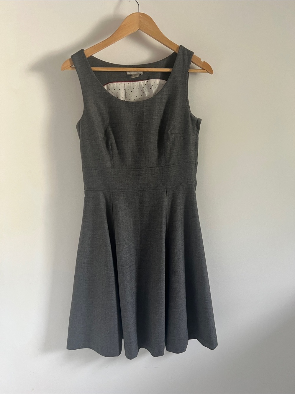 H&M Charcoal Gray Sleeveless Fit-and-Flare Dress